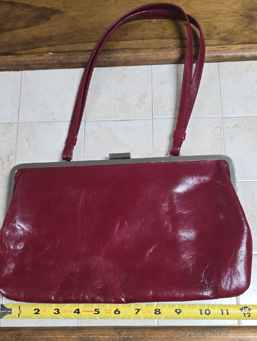 Classic HOBO Brand  Red Leather Shoulder Bag